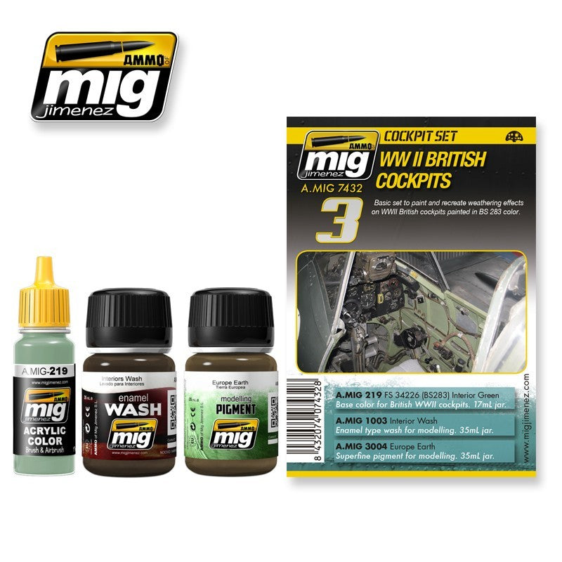 Ammo Mig WWII British Cockpit Weathering Set