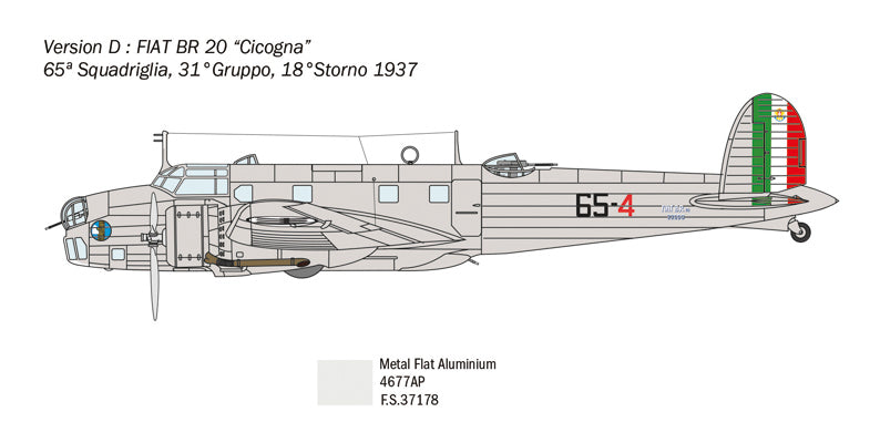 Italeri 1447 - SCALE 1 : 72 FIAT BR.20 Cicogna