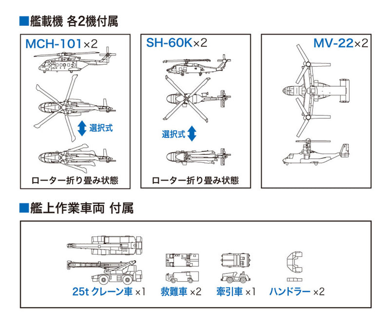 Hasegawa Models 40154 Maritime Self-Defense Force helicopter-equipped destroyer Hyuga  1:450 SCALE MODEL KIT