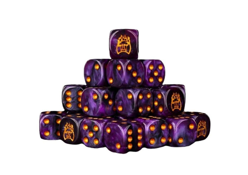 Conquest, Old Dominion Faction Dice on Translucent Purple w/ Gold Pips Dice (PBW8523)