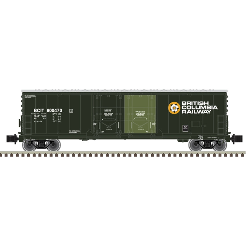 PREORDER Atlas 75000001 Evans 53' Double Plug-Door Boxcar - Master(R) -- British Columbia Railway