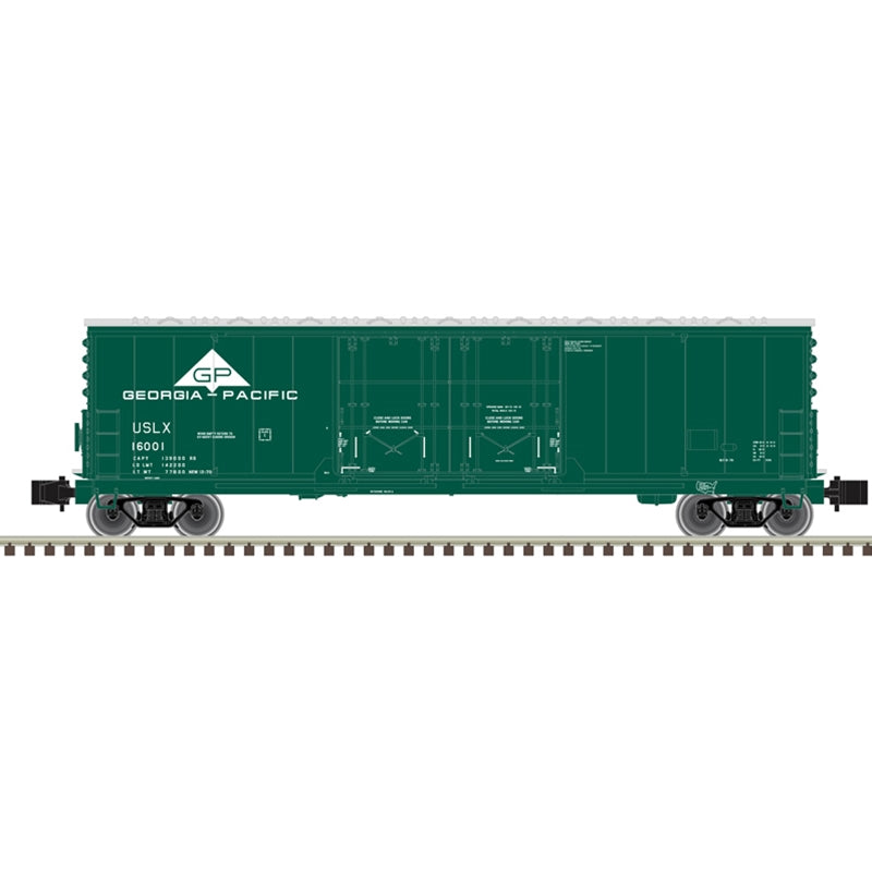 PREORDER Atlas Master Line Z 75000025 Evans 53' Double Plug-Door Boxcar, Georgia Pacific USLX