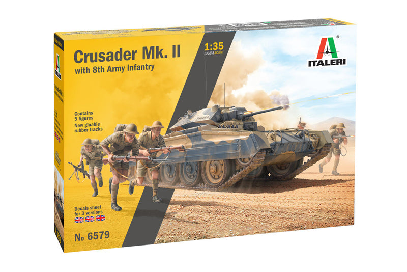 Italeri 6579 - SCALE 1 : 35 Crusader Mk. II with 8th Army Infantry