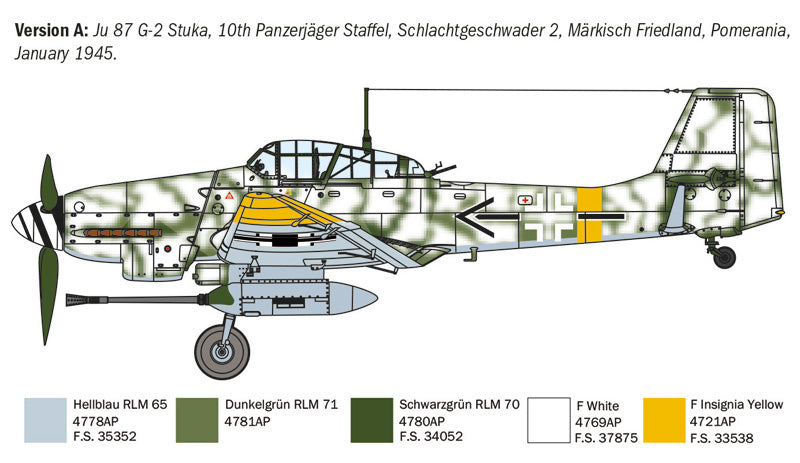 Italeri 1466 - SCALE 1 : 72 Ju 87 G-2 Kanonenvogel