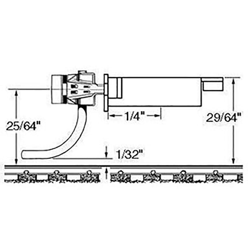 Kadee #178 HO Scale #158 Scale WhiskerÂ® Metal Couplers & Scale Gearboxes - Medium (9/32") Centerset Shank
