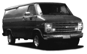 Trident Miniatures 900461 Chevrolet Vans -- Cargo (white), HO Scale