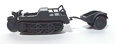 Trident Miniatures 901241 Former German Army WWII - Motorcycle -- Sd.Kfz. 2 - NSU HK-101 Half-Track (gray), HO Scale