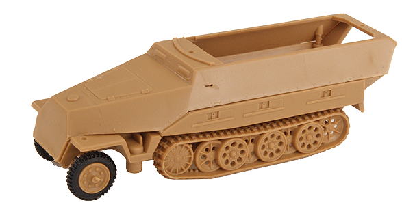 Trident Miniatures 90190A Former German Army WWII - SdKfz 251 Series Half-Tracks -- 8 Model D Armored Personnel Carrier - Ambulance Unit, HO Scale