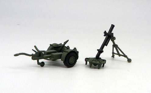 Trident Miniatures 87188 M12-1111 12cm sGrW Mortar & Carrier - Kit, HO Scale