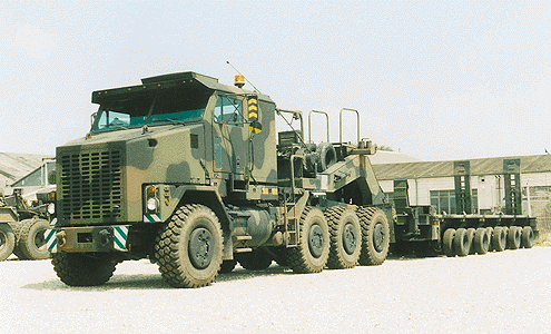 Trident Miniatures 81001 Military - US/NATO - Heavy Trucks (Resin & Metal Kit) -- Oshkosh M1070 Heavy Equipment Transporter (HET) 4-Axle Conventional Truck, HO Scale
