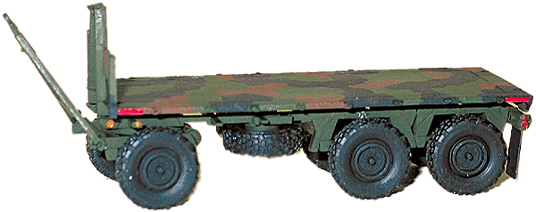 Trident Miniatures 81011 Military - Modern US Army - Heavy Trailer -- M1076 3-Axle Wagon-Type Flatbed (Use w/M1074 Tractor