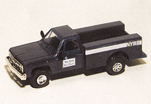 Trident Miniatures 90202 Chevrolet Pick-Up with Utility Box - Emergency -- New York Bus Services (blue), HO Scale