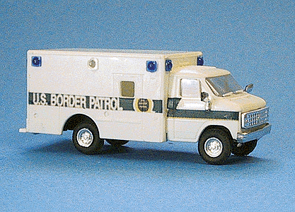 Trident Miniatures 90239 Chevrolet 1-Ton Box Van - Emergency - Police Vehicles -- United States Department of Homeland Security - Border Patrol, HO Scale