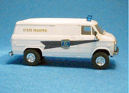 Trident Miniatures 90231 Chevrolet Van - Emergency - Police Vehicles -- Indiana State Police - State Trooper, HO Scale