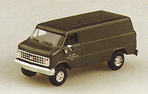 Trident Miniatures 90083 Military - United States Army (Modern) - Light Trucks -- Chevrolet Cargo Van (green, white "US ARMY FOR OFFICIAL USE ONLY" Message), HO Scale