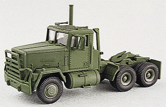 Trident Miniatures 90051 Military - US/NATO (Modern) - Heavy Trucks -- M915 Conventional 3-Axle Semi-Tractor without Trailer (green), HO Scale