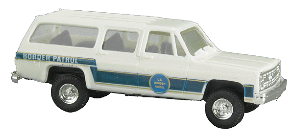 Trident Miniatures 90193 Chevrolet Suburban - Emergency - Police Vehicles -- United States Department of Homeland Security - Border Patrol (white, blue), HO Scale