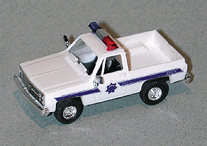 Trident Miniatures 90194 Chevrolet Pick-Up - Emergency - Police Vehicles -- Arizona Highway Patrol (white, Blue Stripe), HO Scale