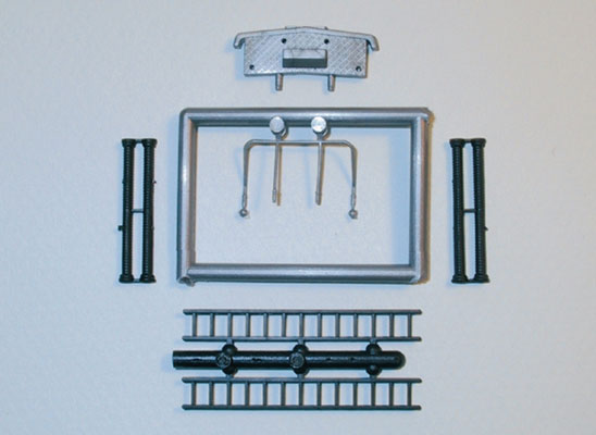 Trident Miniatures 96033 Vehicle Accessories - Fire Vehicles -- Fire Truck Parts (Hard Suction Hoses, Ladders, Etc.), HO Scale