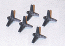 Trident Miniatures 96022 Anti-Tank Obstacles - World War II -- Jack Type pkg(5), HO Scale