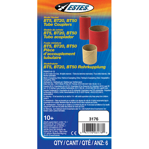 Estes Rockets 3176 BT5 â€“ BT50 Tube Couplers