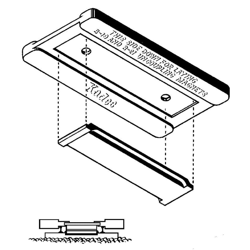 Kadee #334 HO Uncoupler Gluing Jig - For installing #312, #321 and #322 Uncouplers