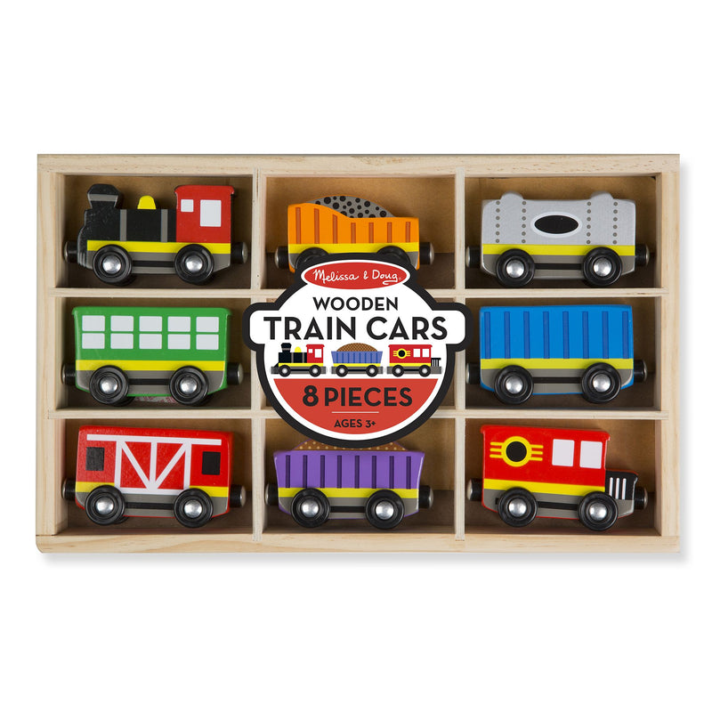 Wooden Train 8-Car Set