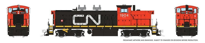 Rapido 010074 HO GMD-1 (DC/Silent): CN - Noodle Red Cab: