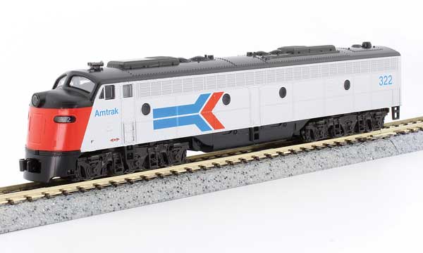 PREORDER Kato 1765347S N EMD E8A w/Single Headlight & Passenger Pilot - Sound and DCC -- Amtrak