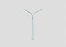 Double Curved Streetlight - Height 100 mm / 3-15/16", HO Scale