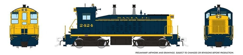 PREORDER Rapido 027062 HO EMD SW9 - Standard DC -- Santa Fe