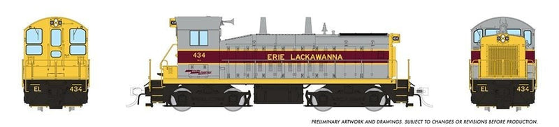 PREORDER Rapido 027078 HO EMD SW9 - Standard DC -- Erie-Lackawanna