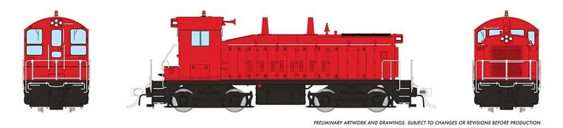 PREORDER Rapido 027098 HO EMD SW9 - Standard DC -- Painted, Unlettered (red, black)