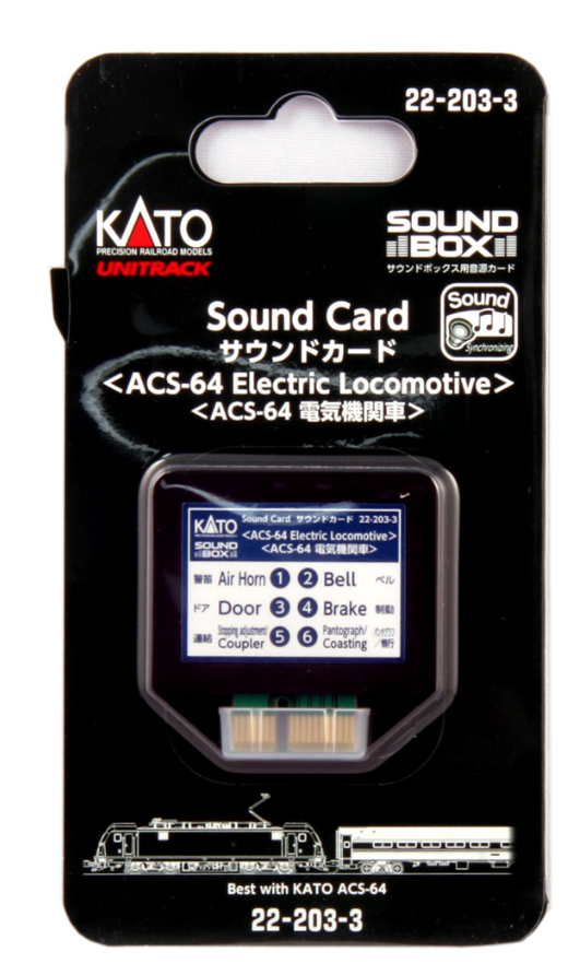 Kato USA 222033 Siemens ACS-64 Electric - Card Fits Soundbox