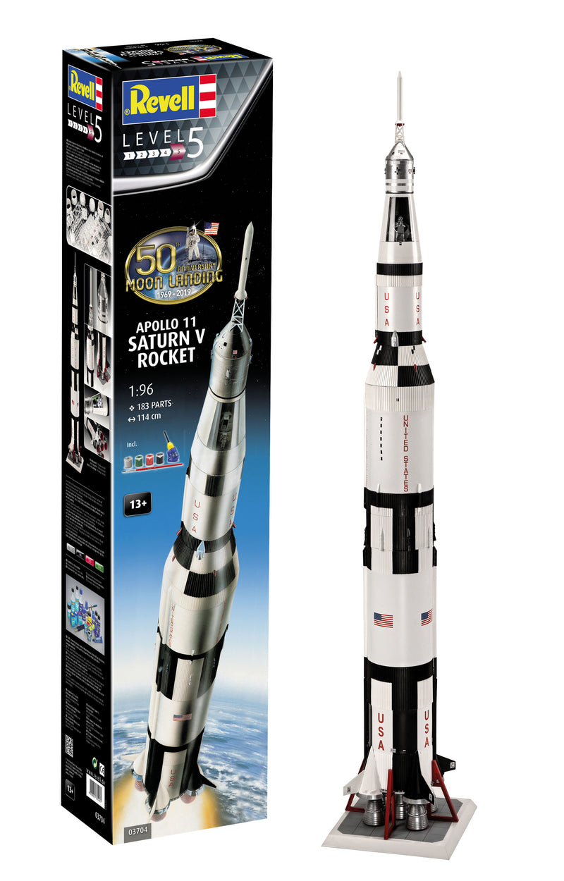 Revell Monogram Germany 03704 Apollo 11 Saturn V Rocket 1:96