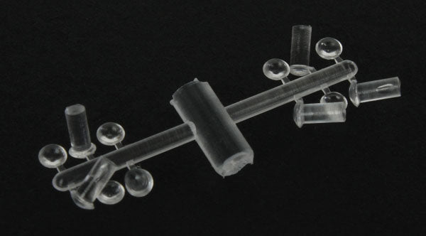 Detail Associates 1709 Clear Classification Lights pkg(12) -- 7" (.080") Diameter, HO Scale