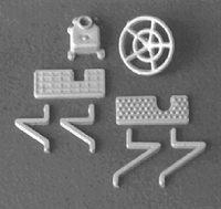 Detail Associates 6403 Brakewheel & Gear pkg(2) -- Ukeco Style, HO Scale