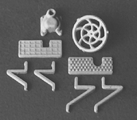 Detail Associates 6401 Brakewheel & Gear pkg(2) -- Equipco Style, HO Scale