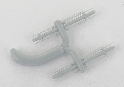 Detail Associates 2315 Windshield Wipers -- Inline Blade, Single & Double Arm pkg(8), HO Scale