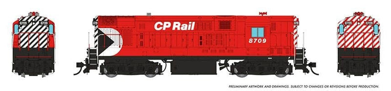 PREORDER Rapido 044038 HO FM H16-44 - Standard DC -- Canadian Pacific 8709 (Action Red, black, white, Multimark Logo)