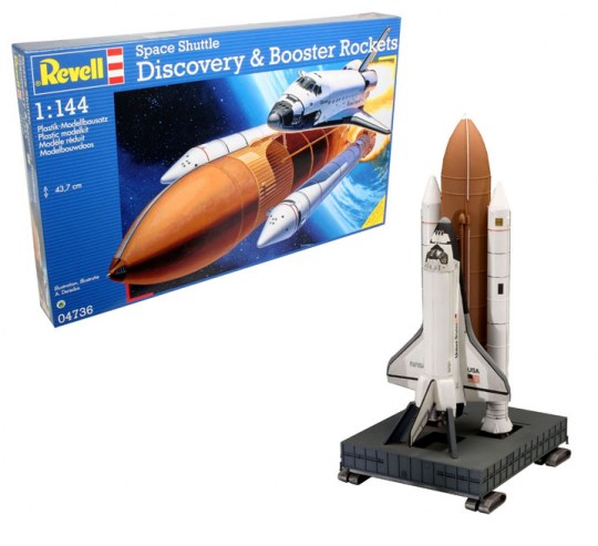 Revell Monogram Germany 04736 Space Shuttle Discovery + Booster Rockets 1:144