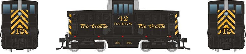 PREORDER Rapido 048012 HO GE 44 Tonner (DC/Silent): Rio Grande - Black & Yellow: