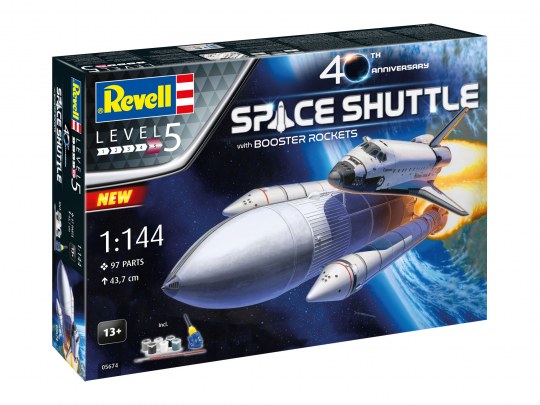 Revell Monogram Germany 05674 Gift Set Space Shuttle& Booster Rockets, 40th. 1:144