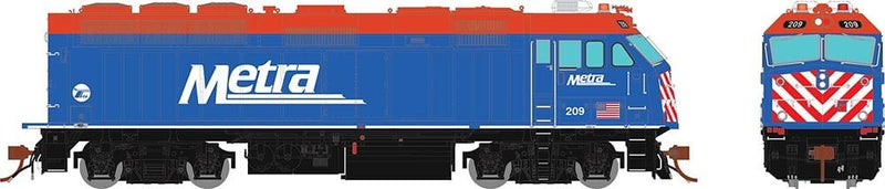 PREORDER Rapido 83201 HO F40PHM-2 (DC/Silent): Metra - Blue Scheme: