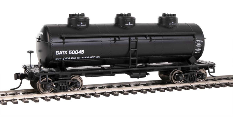 WalthersMainline 910-1132 36' 3-Dome Tank Car - Ready to Run -- GATX