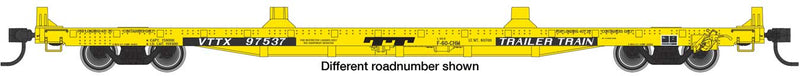 WalthersMainline 910-5416 60' Pullman-Standard Flatcar - Ready to Run -- Trailer Train VTTX