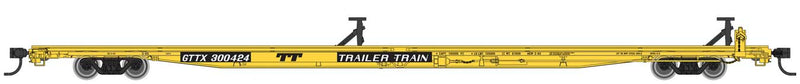 WalthersMainline 910-5522 85' General American G85 Flatcar - Ready to Run -- GTTX (Yellow)