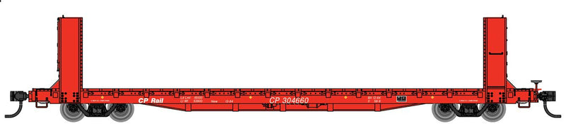 WalthersMainline 910-5805 60' Pullman-Standard Bulkhead Flatcar (48' IL) - Ready to Run -- Canadian Pacific