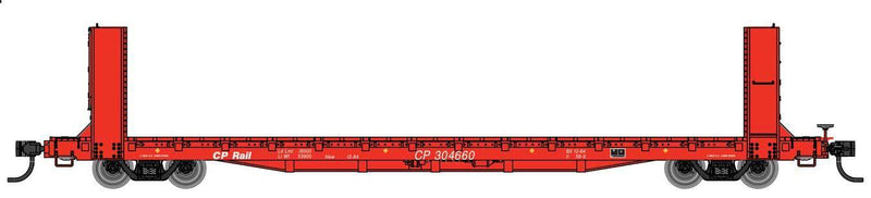 WalthersMainline 910-5807 60' Pullman-Standard Bulkhead Flatcar (48' IL) - Ready to Run -- Canadian Pacific