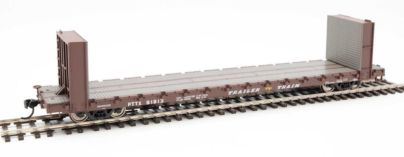 WalthersMainline 910-5846	60' Pullman-Standard Bulkhead Flatcar (48' IL) - Ready to Run -- Trailer Train